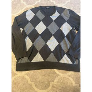 Claiborne argyle vneck pull over sweater size xxl mens